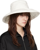 Jil Sander White Bucket Beach Hat