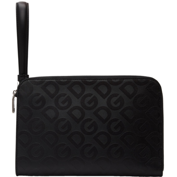 Photo: Dolce and Gabbana Black All Over Logo Document Holder