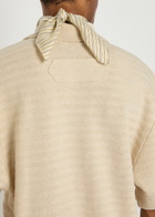 Jacquemus Le Polo Maille Striped Cotton-blend Polo Shirt Beige
