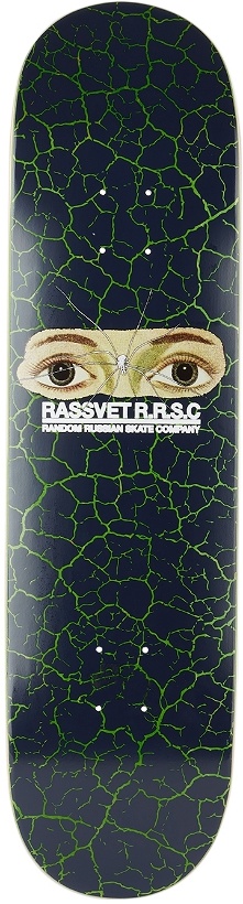 Photo: Rassvet Black & Green Eyes Skateboard Deck, 8.37 in