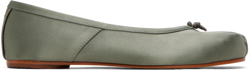 Maison Margiela Green Tabi Ballerina Flats