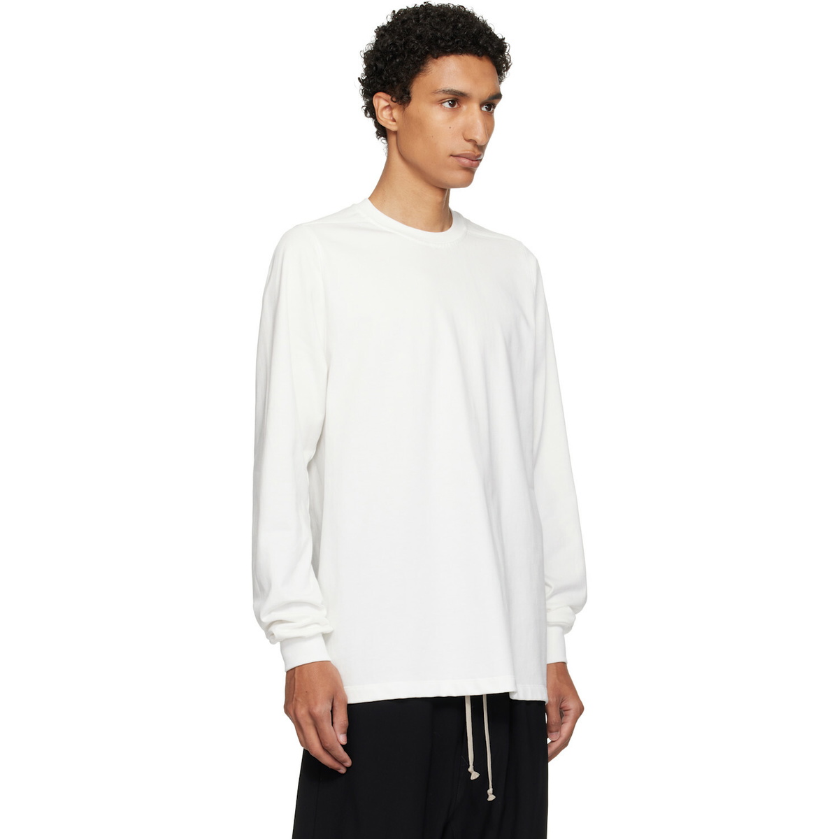 Rick Owens Off-White Tower Short Crewneck LS Sweatshirt