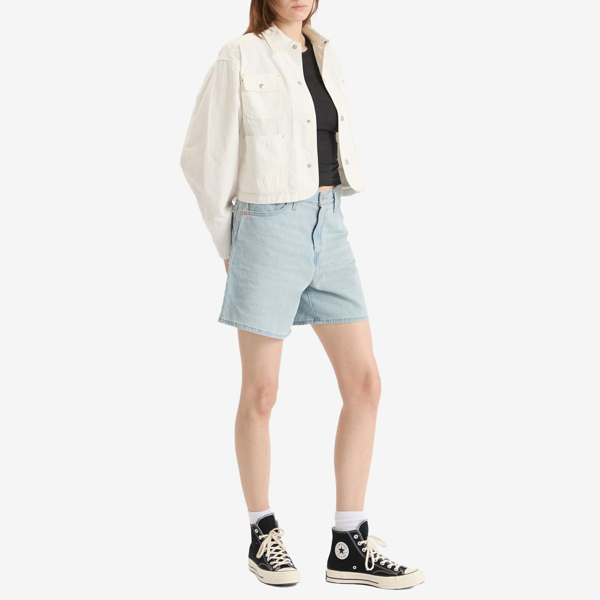 Levi's Women's High Waisted Baggy Denim Shorts in Luxury Trip