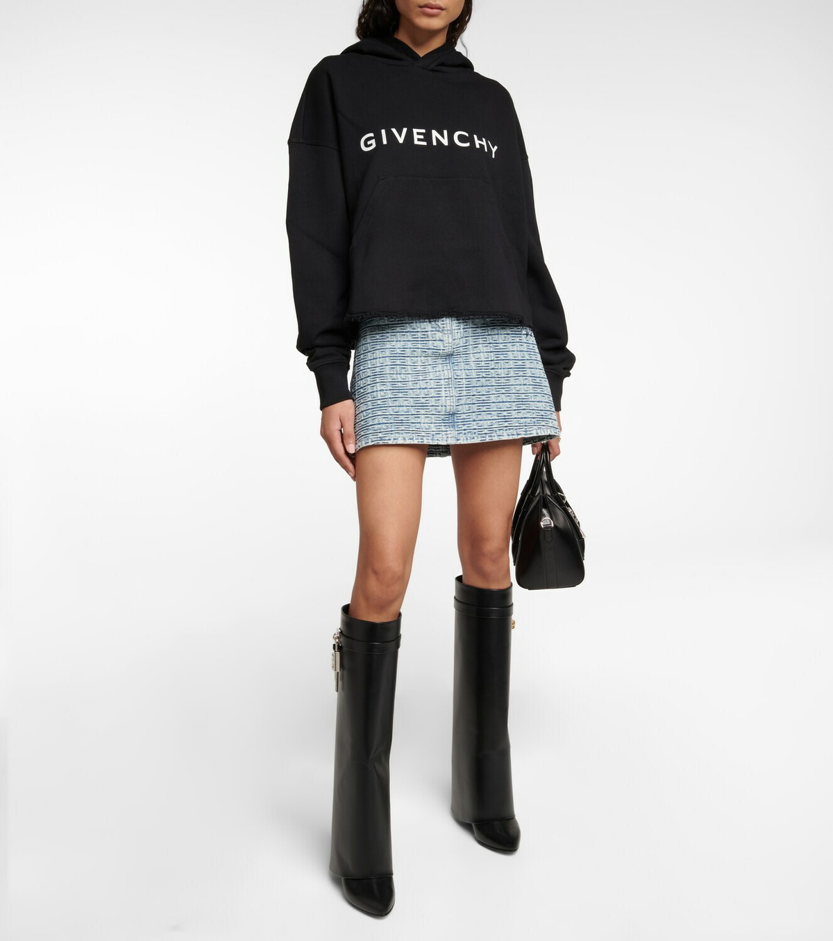 Givenchy - Cropped cotton fleece sweatshirt