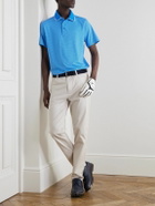 G/FORE - Feeder Striped Tech-Piqué Golf Polo Shirt - Blue