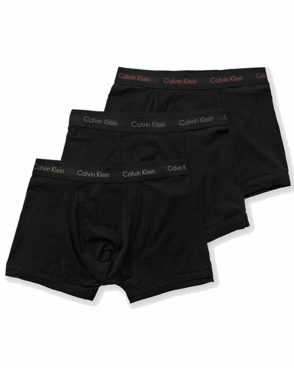 Photo: Calvin Klein Underwear Cotton Stretch Trunk Trunk 3 Pack Black - Mens - Boxers & Briefs