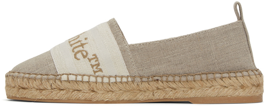 Off-White Beige Bookish Espadrilles