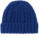 Inverallan Men's Aran Hat in Inky Blue