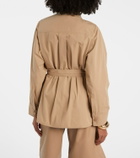 Yves Salomon Belted cotton jacket