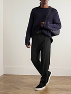 The Row - Elijah Straight-Leg Wool-Twill Trousers - Black