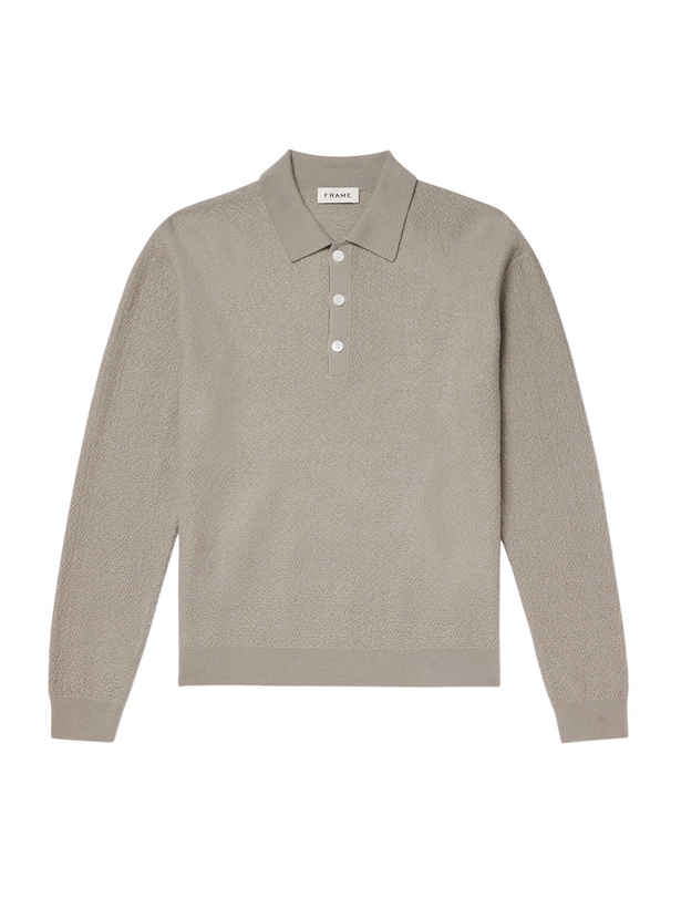 Photo: FRAME - Wool Polo Sweater - Gray
