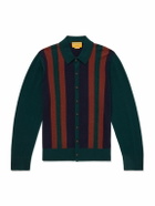 Guest In Residence - Cable Plaza Striped Cashmere Shirt - Green