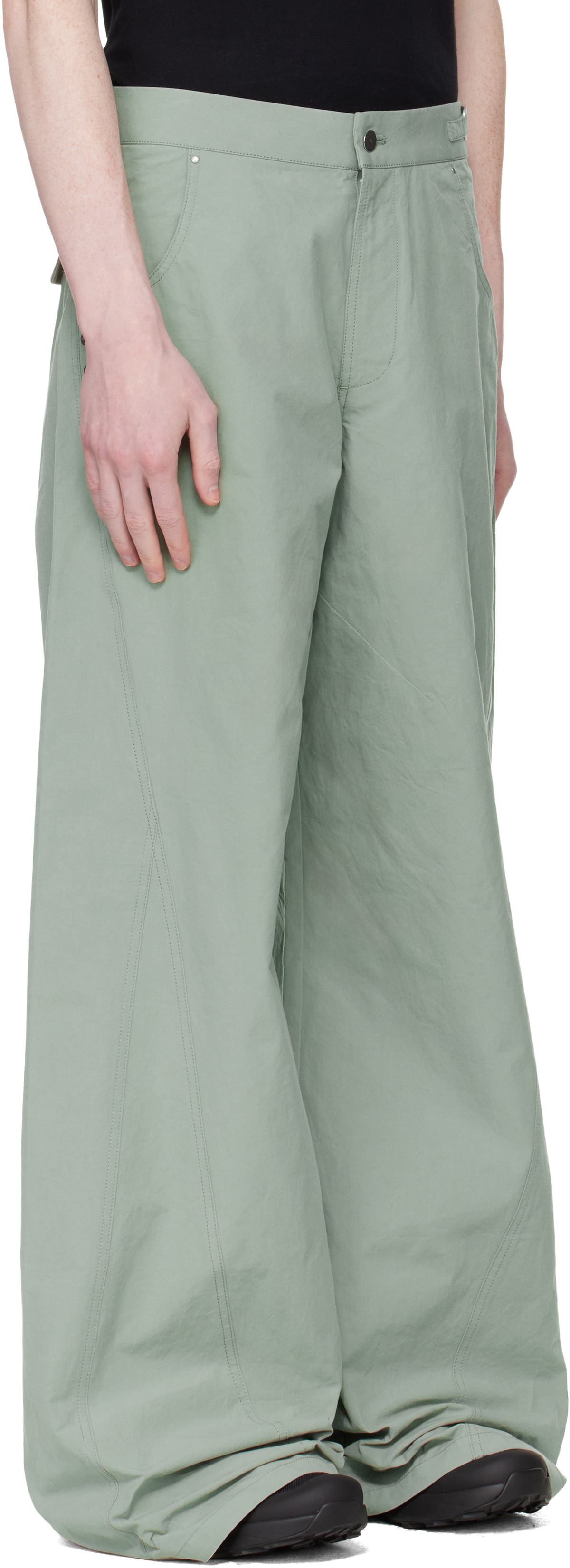 HELIOT EMIL Green Sella Trousers