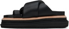 sacai Black Multiple Sole Sandals