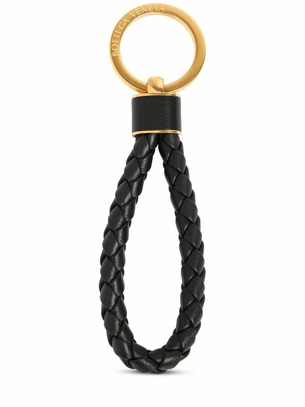 Photo: BOTTEGA VENETA Intreccio Leather Key Ring