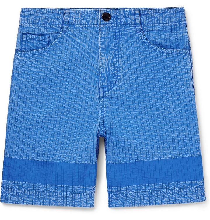 Photo: Craig Green - Acid-Washed Cotton Shorts - Blue
