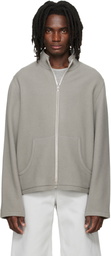 Rier Gray Fleece Full Zip Track Jacket