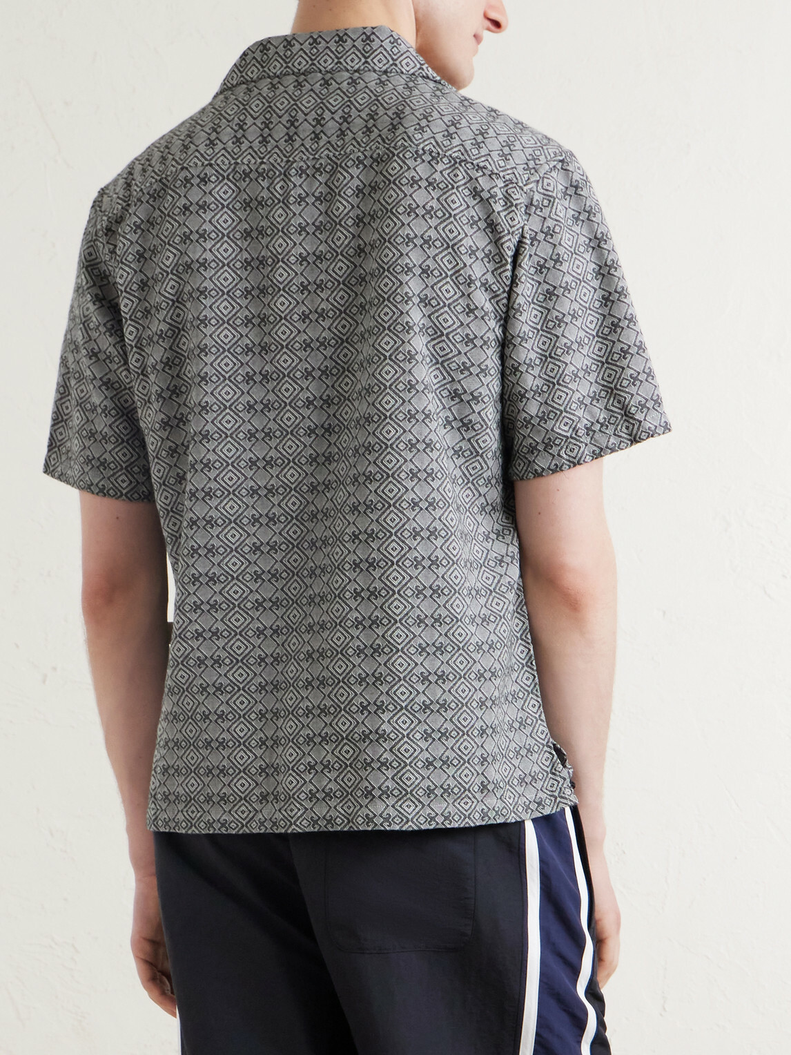 Aimé Leon Dore - Novelty Camp-Collar Cotton-Jacquard Shirt - Gray