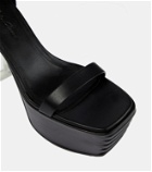 Rick Owens Minimal Grill leather platform sandals