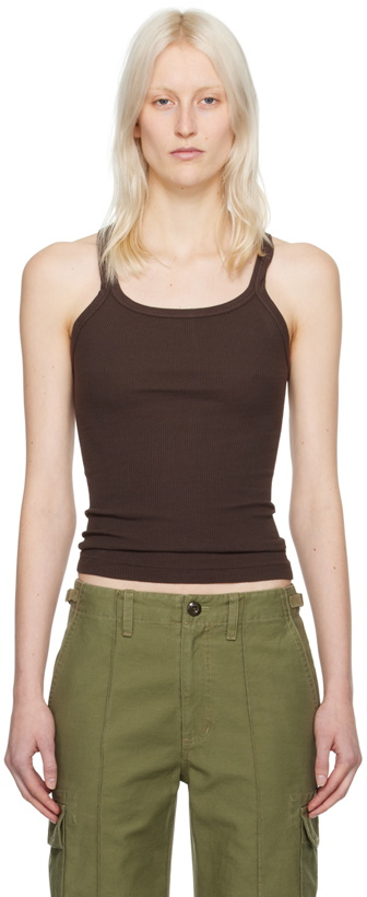 Photo: Re/Done Brown Hanes Edition Tank Top