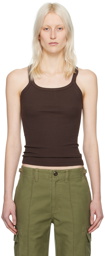 Re/Done Brown Hanes Edition Tank Top