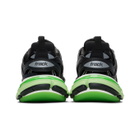 Balenciaga Black and Green Glow Track Sneakers