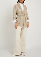 Brunello Cucinelli Embellished Linen-blend Cardigan Beige