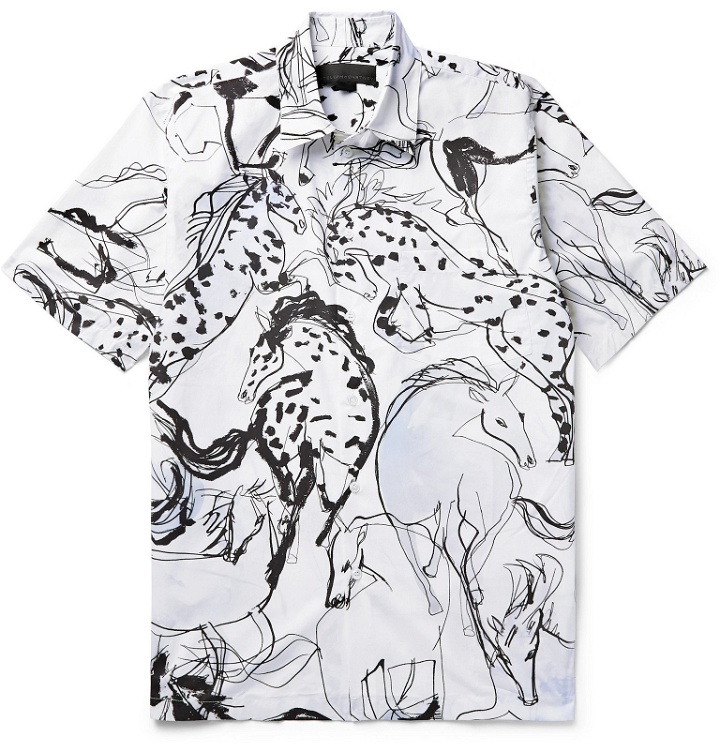 Photo: Stella McCartney - Ricardo Printed Cotton-Poplin Shirt - White