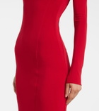 Courrèges One-shoulder crêpe maxi dress
