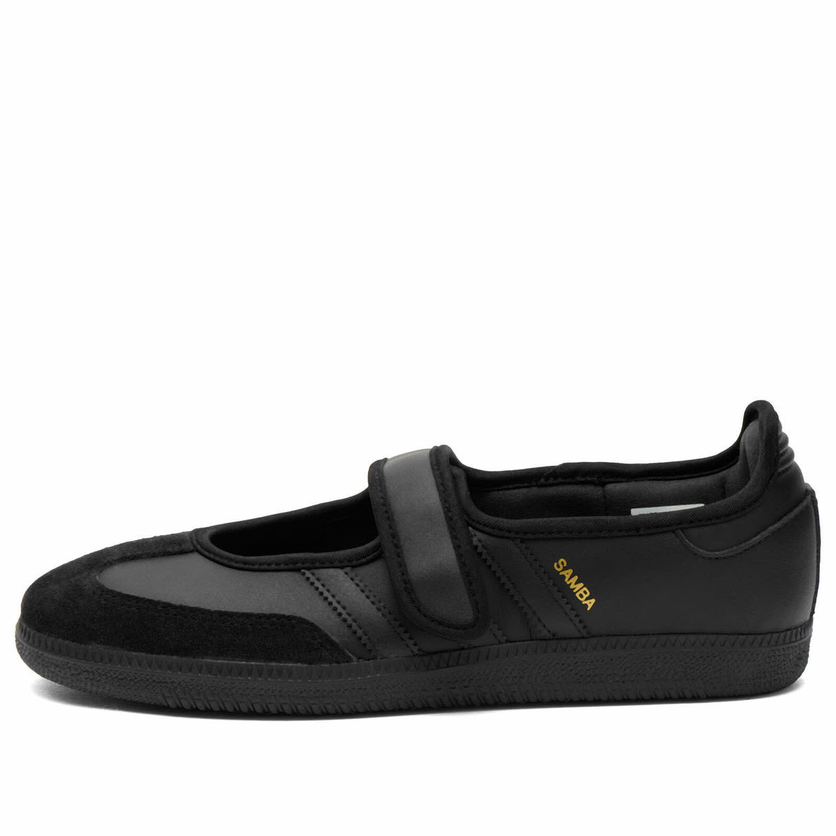 Adidas Women's Samba Jane Sneaker in Core Black/Core Black/Core Black