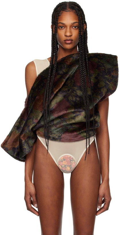 Photo: ALL-IN SSENSE Exclusive Black & Green Carpet Sack Blouse