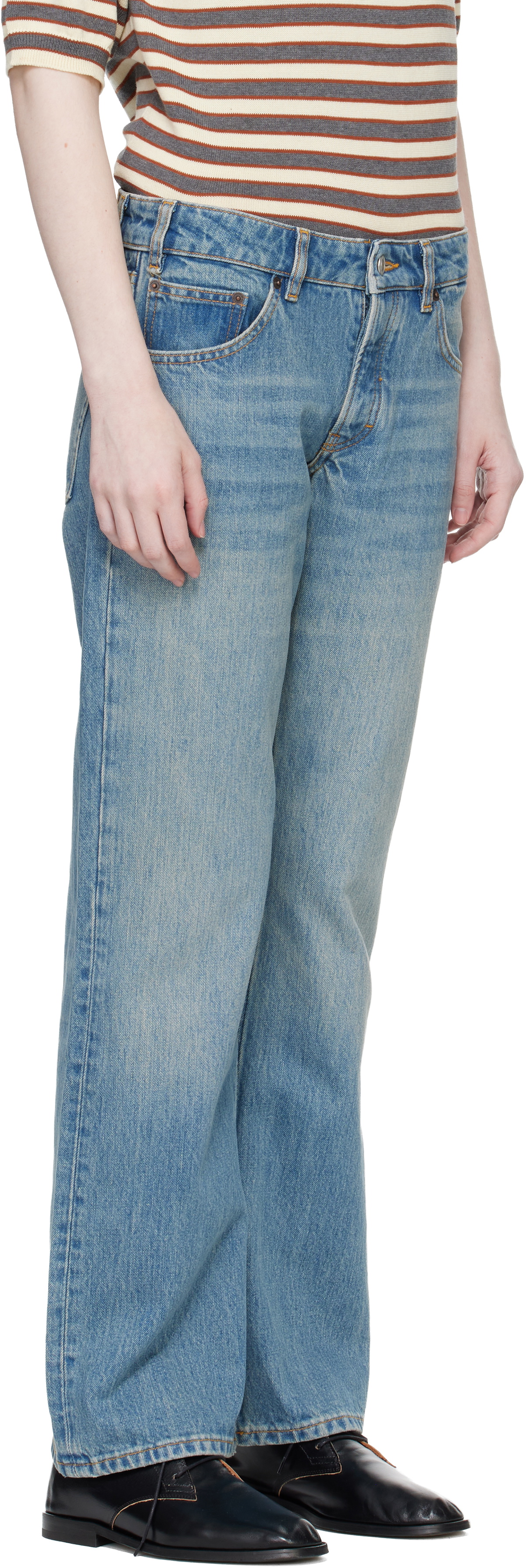JEANERICA Blue Kyoto Droit Jeans