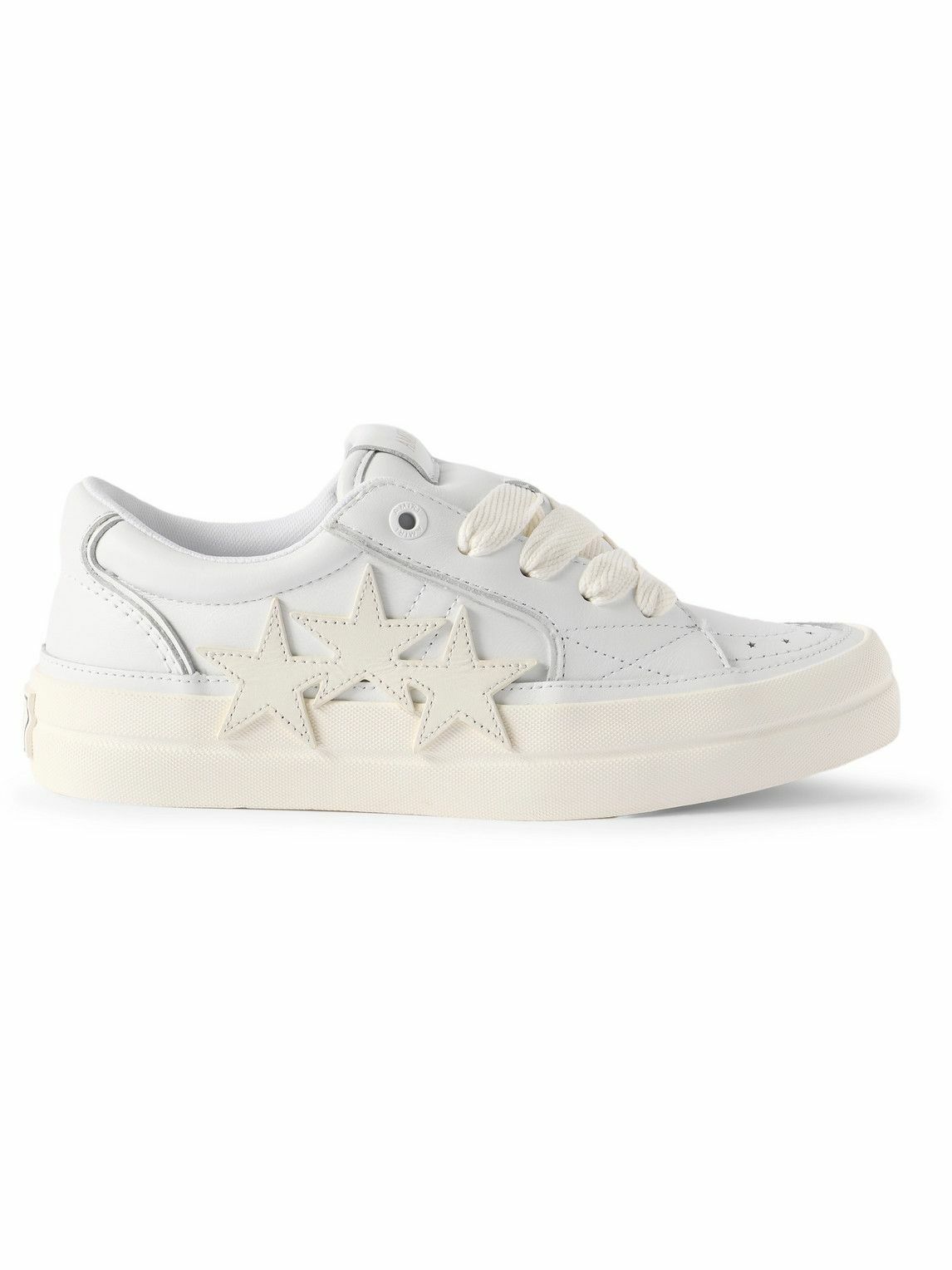 ★送料・関税込み★【AMIRI】Sunset Skate Low レザースニーカー AMIRI - Sunset Skate Low Appliquéd Leather Sneakers - White