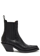 Gabriela Hearst Cassidy Leather Ankle Boots Black