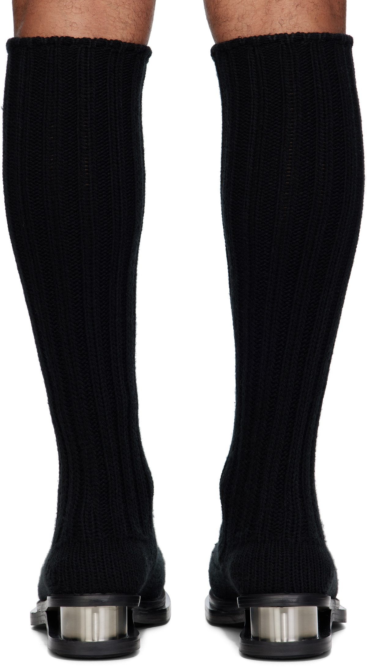 EGONlab Black Knit Tall Boots