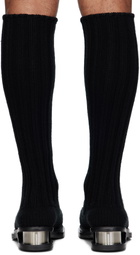 EGONlab Black Knit Tall Boots