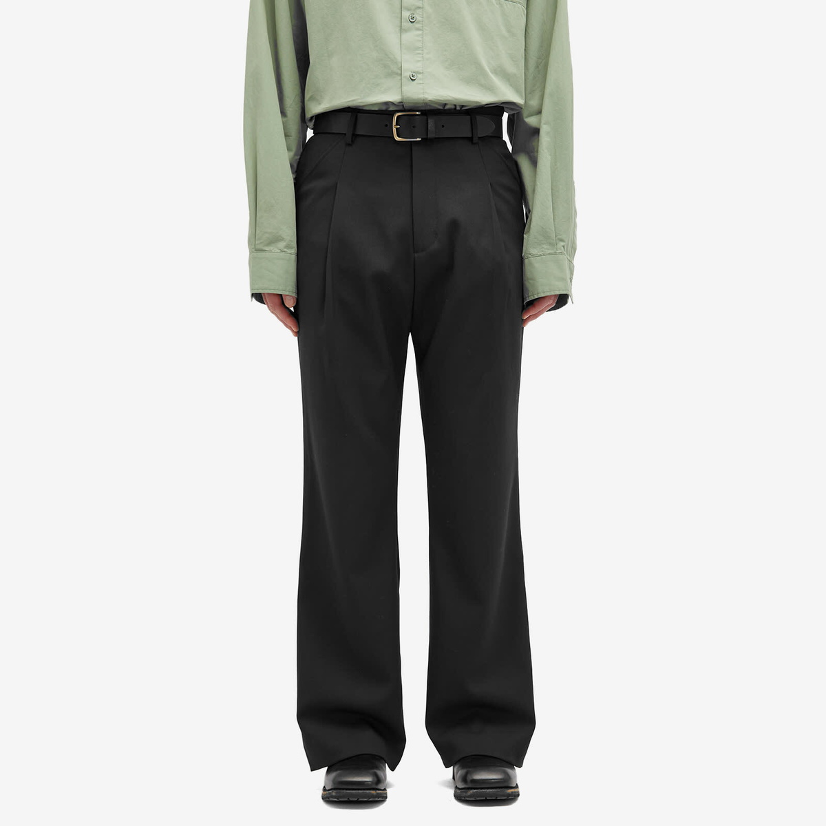 パンツ entire studios PANTS (ES2546BW BLACKWOOL) pel pant black sateen – entire studios
