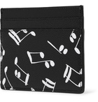 SAINT LAURENT - Printed Pebble-Grain Leather Cardholder - Black