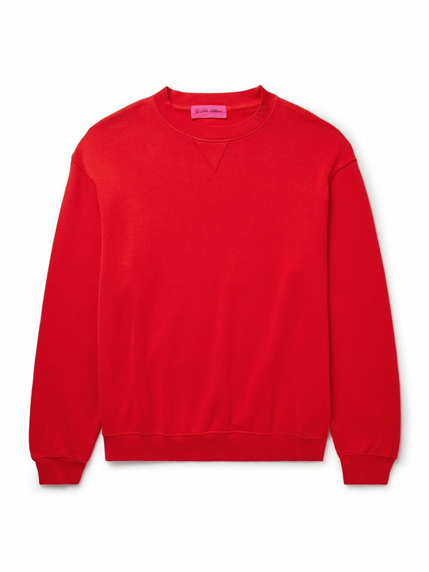 Photo: The Elder Statesman - Daily Crew Cotton and Cashmere-Blend Jersey Sweatshirt - Red