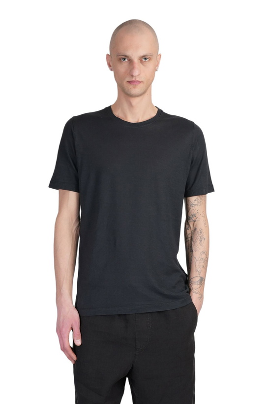 Photo: 120% Lino T-shirt In Black Linen