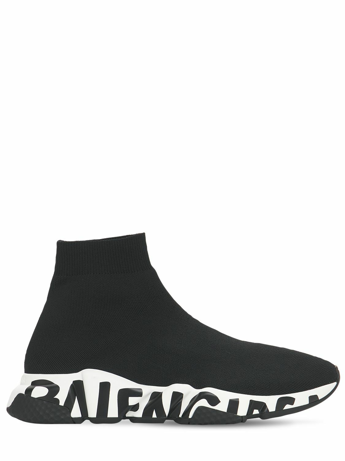BALENCIAGA 30mm Speed Graffiti Knit Sneakers Balenciaga