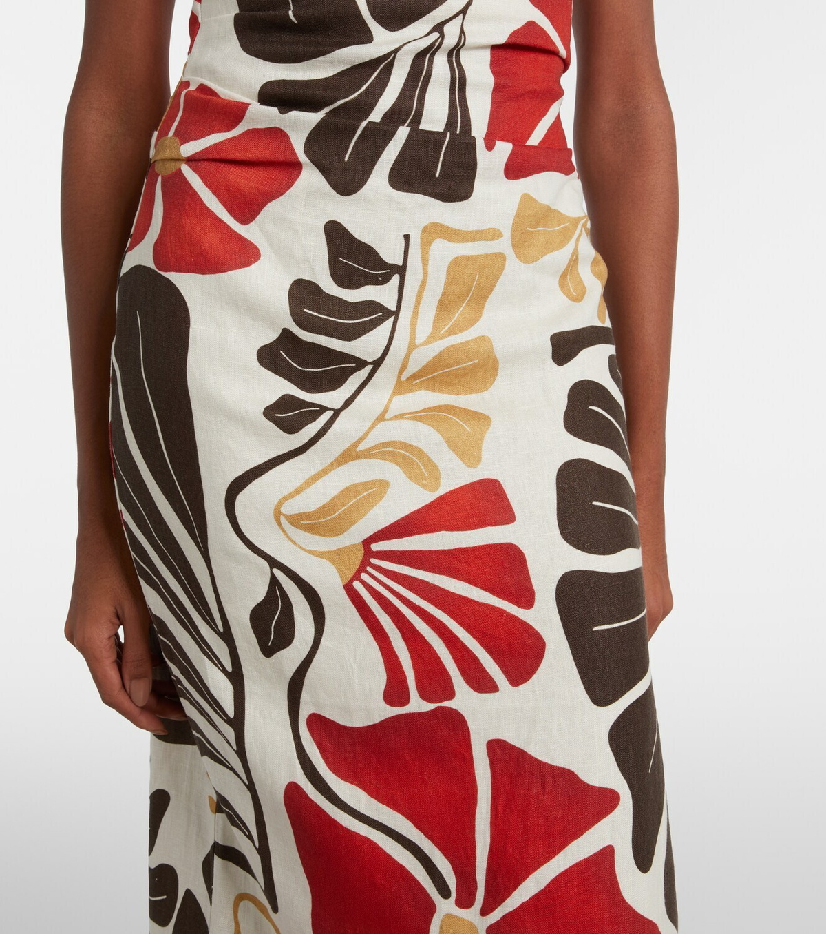SIR Julietta floral linen midi dress