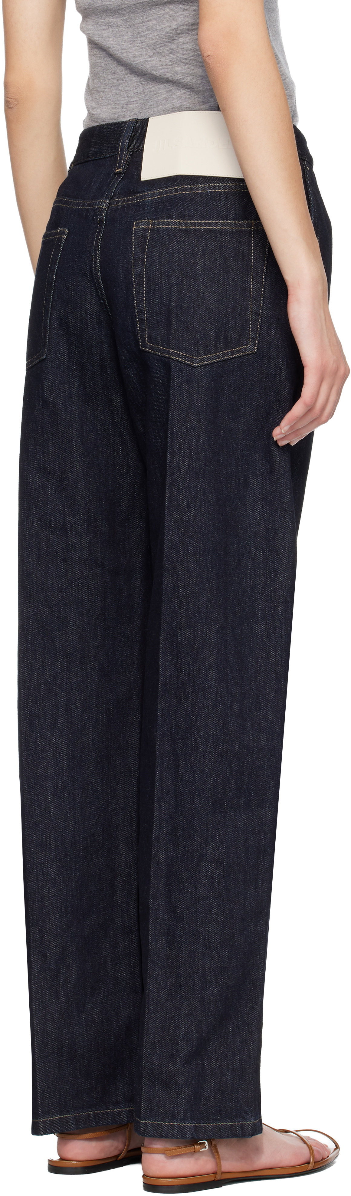 Jil Sander Navy Straight Leg Jeans