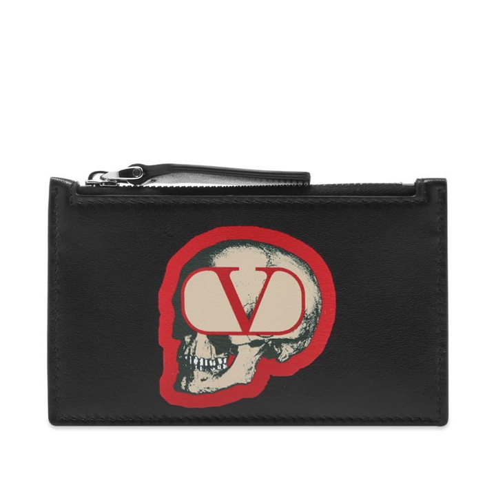 Photo: Valentino x Undercover Skull Leather Zip Coin Pouch