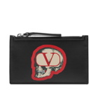 Valentino x Undercover Skull Leather Zip Coin Pouch