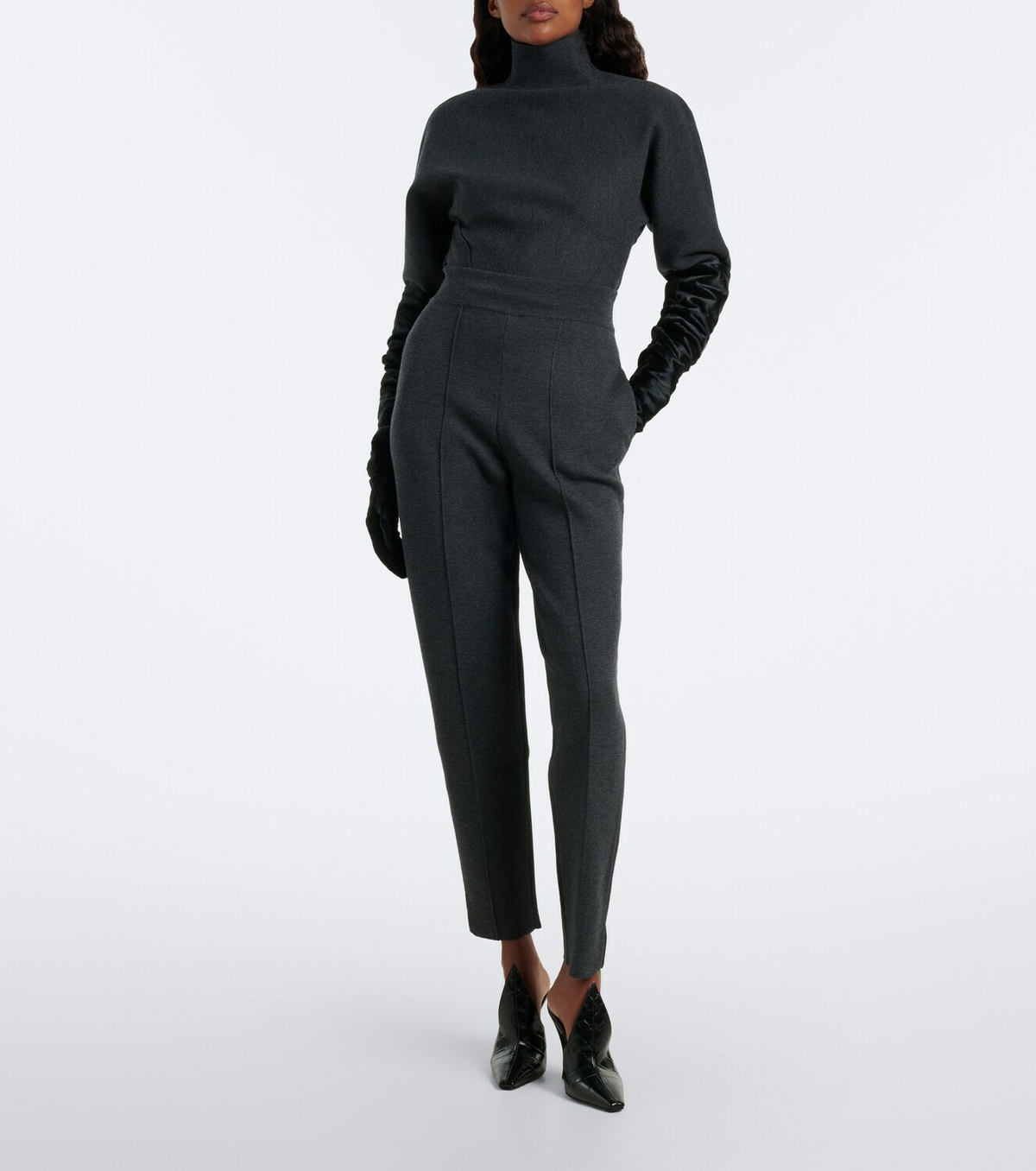 Alaïa Croc-effect leather mules