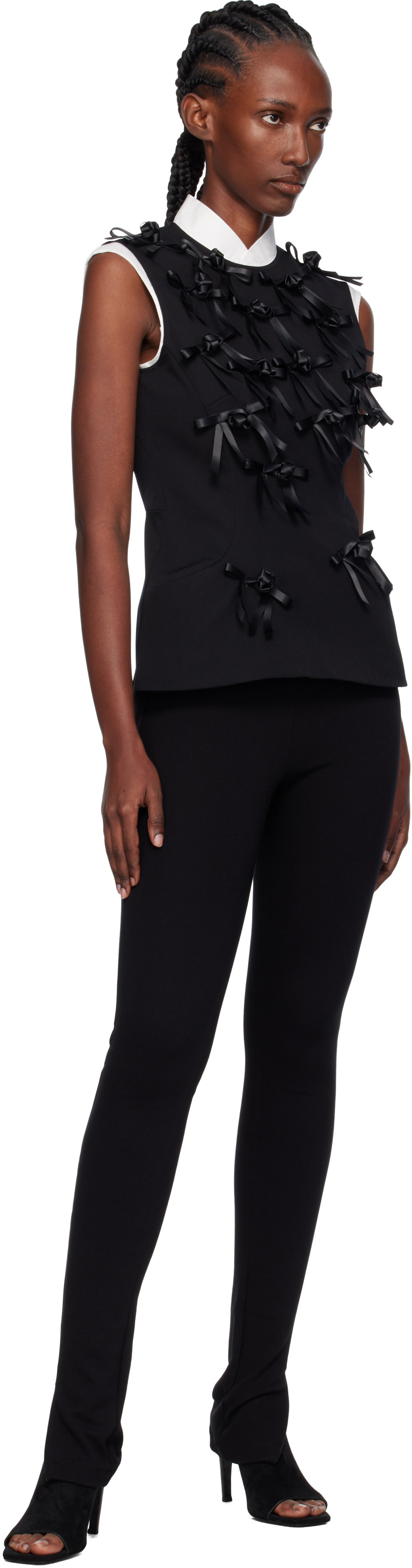 AO Yes Black Ribbon Tie Thurman Top