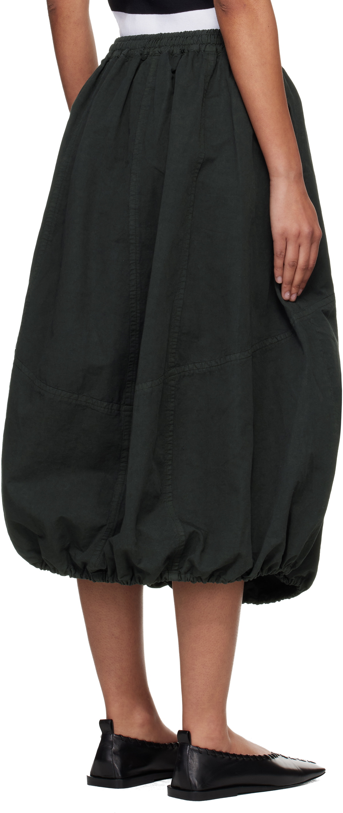 YMC Khaki Parachute Midi Skirt