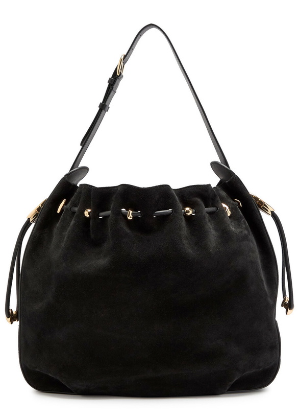 Photo: Zimmermann Halcyon Large Suede Shoulder bag - Black - One Size