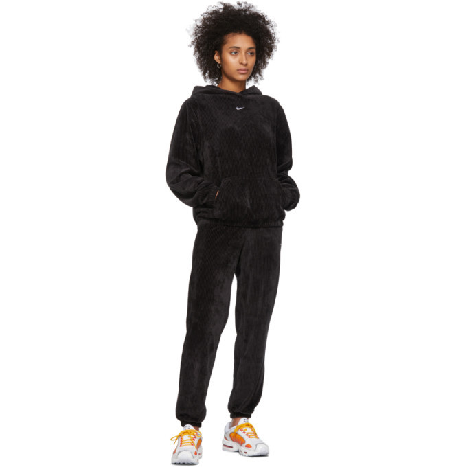 Nike black 2024 velour hoodie